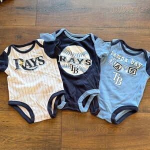 NEW Tampa Bay Rays 0-3m Onesie Bundle